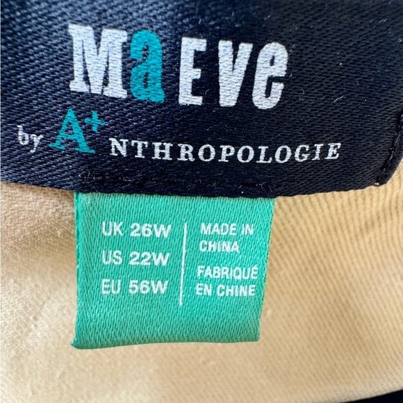 Anthropologie Maeve Embroidered Daisy Trench Coat Size 22 Cotton Hemp - Picture 14 of 16